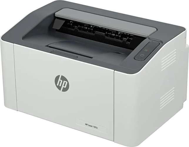 Принтер лазерный HP Laser 107a черно-белая печать, A4, цвет белый [4zb77a]